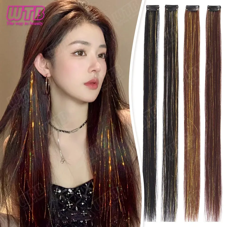 Synthetische Haarverlängerungsperücke im BB-Clip-Stil, hervorgehobene Laser-Seiden-Glatthaarverlängerungsperücke, geeignet für den täglichen Gebrauch von Frauen