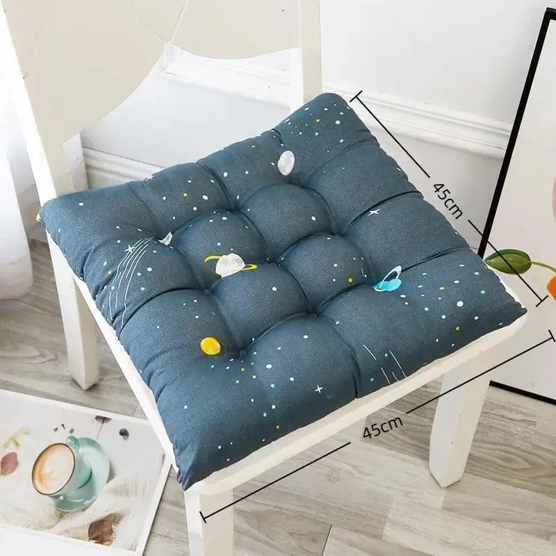 Měkký tlustý polstrovaný čtvercový sedák s roztomilými kreslenými potisky Pevné kravaty pro domácí kancelář Vnitřní použití venku Polyester Odolný — image 22