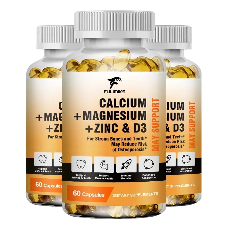 Bone Support Capsules Calcium Magnesium Zinc with D3 Enhances Absorption Supports Bone Strength Immunity & Muscle Health — image 9