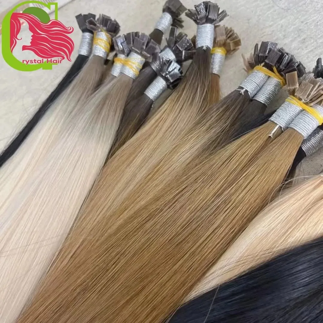 Human Hair Flat Tip Extension Remy Hair18-30inch Real Remy Silky Straight Black Brown Pre Bonded Keratin Fusion Hair