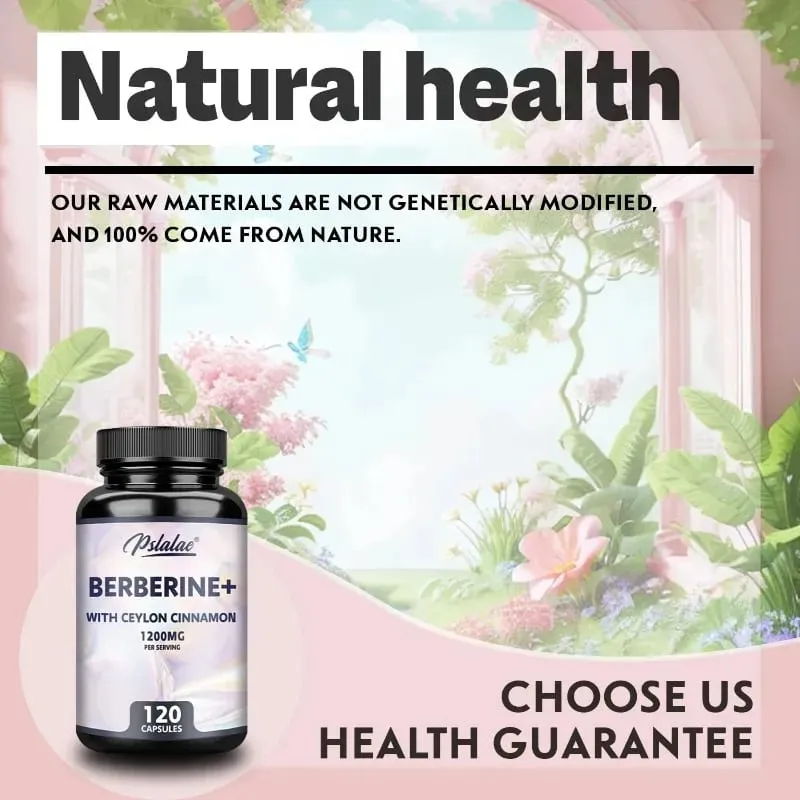 Berberine with Ceylon Cinnamon Capsules - Improve Digestion Supports Cellular Energy Metabolism Promotes Heart and Brain Health