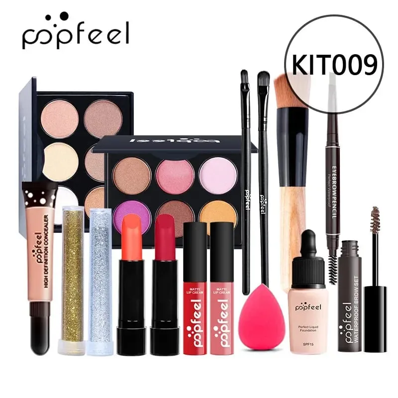Christmas Makeup Gaveæske Foundation Eyeshadow Powder Long Lasting Lip Ink 27 stykker Fødselsdagsgaver Makeup til kvinder komplet sæt