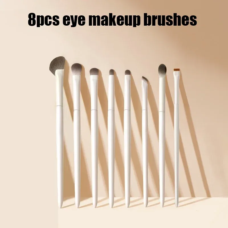 5/6/8/10pcs Natural Eye Makeup Brushes Set Detail Eyeshadow Contouring Brush Ultra Soft Blending Eyeliner Brow Brush Makeup Tool