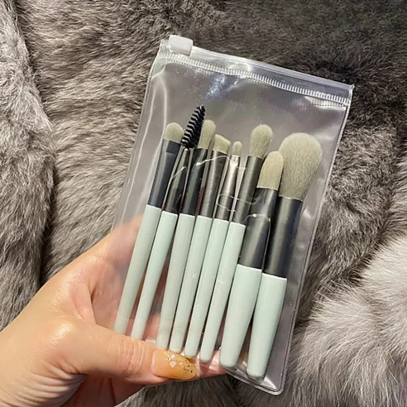 8pcs/bag Soft Fluffy Makeup Brushes Set for Cosmetics Foundation Loose Powder Eyeshadow Kabuki Blending Makeup Brush Beauty Tool
