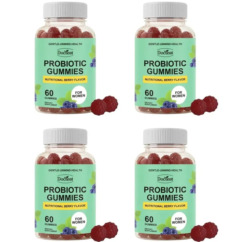 Women Probiotic Gummies 60 Count with Prebiotics Vitamin B6+C and Zinc Supports Digestive Balance & Immune Function Health