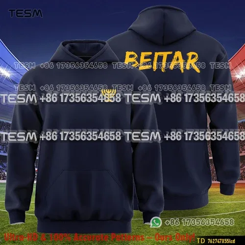 Men Beitar Gothic Font Print Hoodie Oversized Street Hip Hop Pullover Sweatshirt Casual Long Sleeve Hooded Sweatshirts Men Women