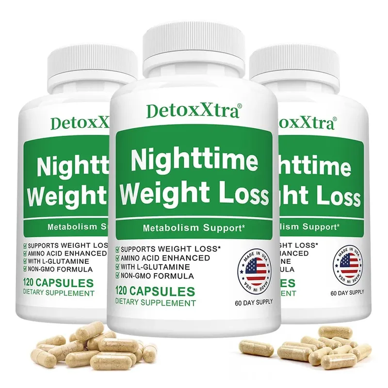 Nighttime Fat Burner Capsules Muscle Recovery Appetite Suppressant Metabolism Booster Relaxation & Restful Sleep Support