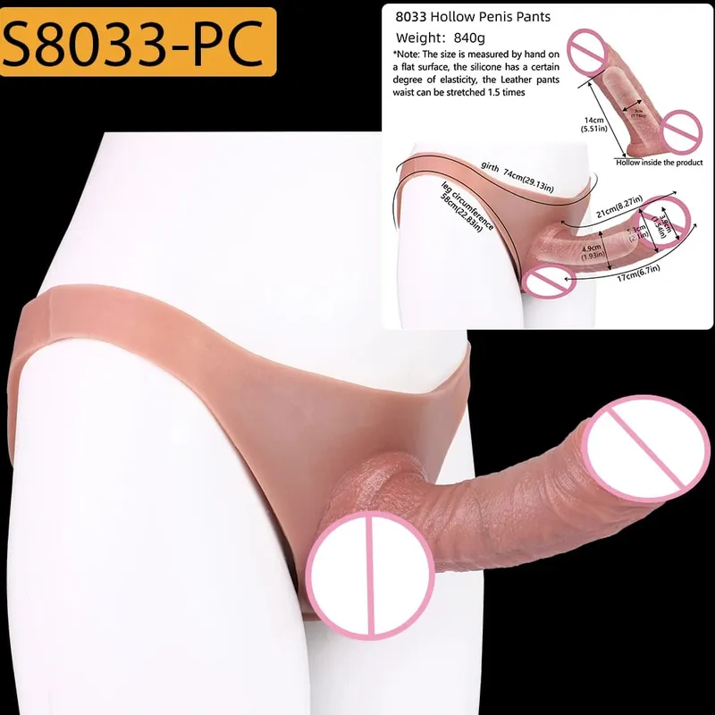 2 Colors Skin-Like Penis Sleeve Underwear насадка на член Male Strap-On Huge Ultra Realistic Hollow Dildo Pants Dick Extend