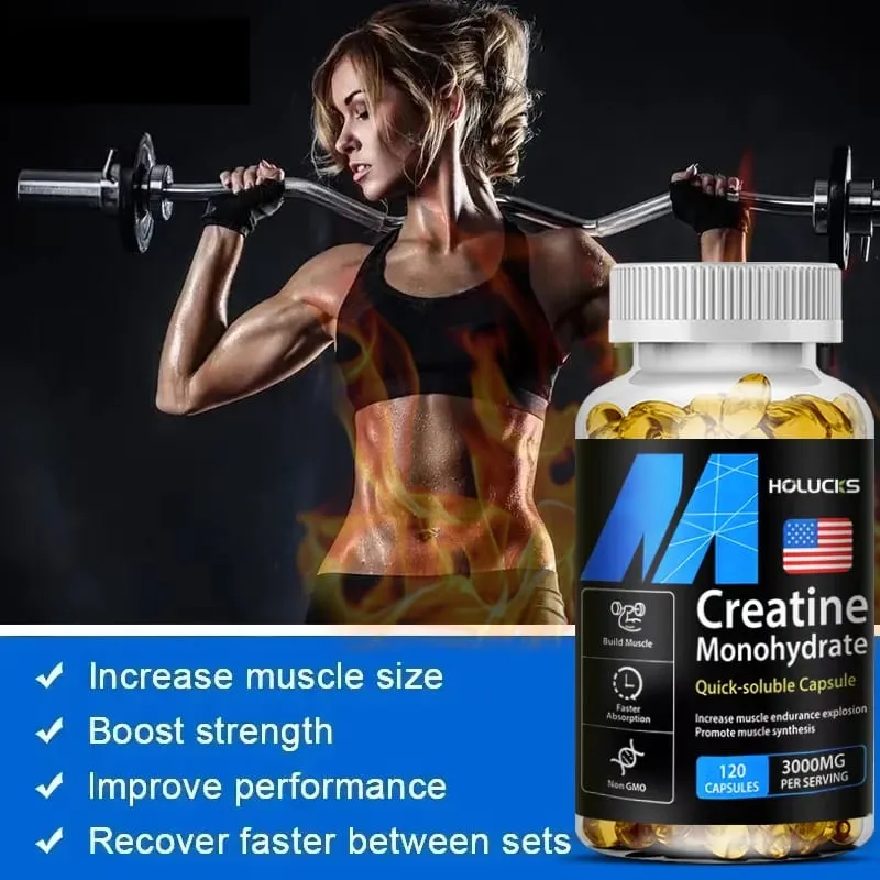 Creatine Monohydrate Supplement Boost Energy Support Muscle Mass Improve Performance for Workout