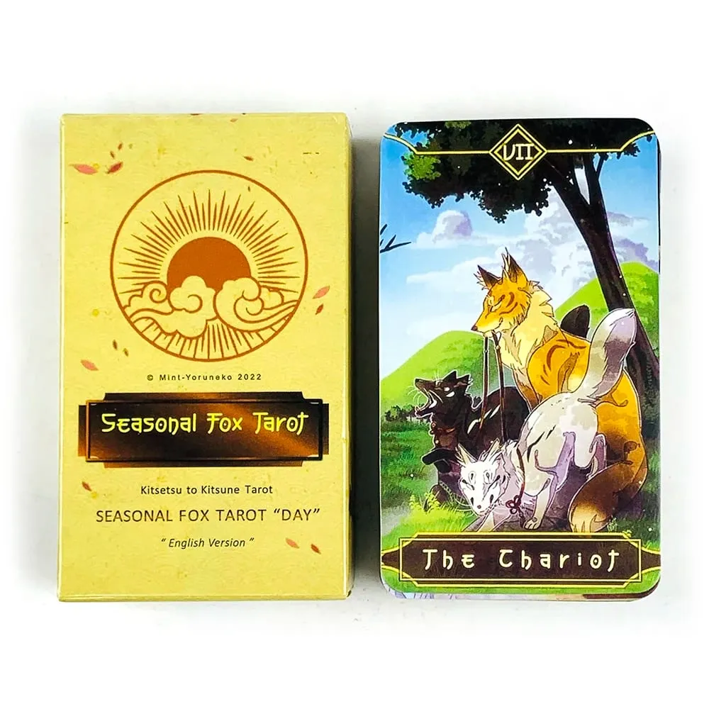 Seasonal Fox Tarot Cards Family Gathering Card Game Mysterious Divination Oracle Board Playing Table Games For Beginners — image 3