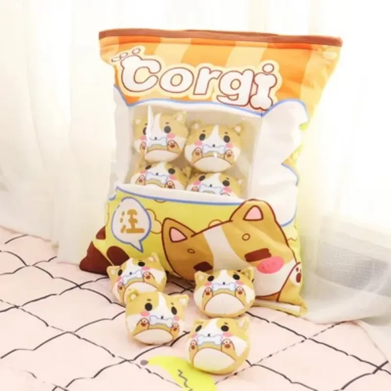 Cute Cartoon Snack Bag Plush Pillow Stuffed Doll Throw Cushion Trendy Internet Famous Snack Bag Plush Toy Soft Office Home De — image 13