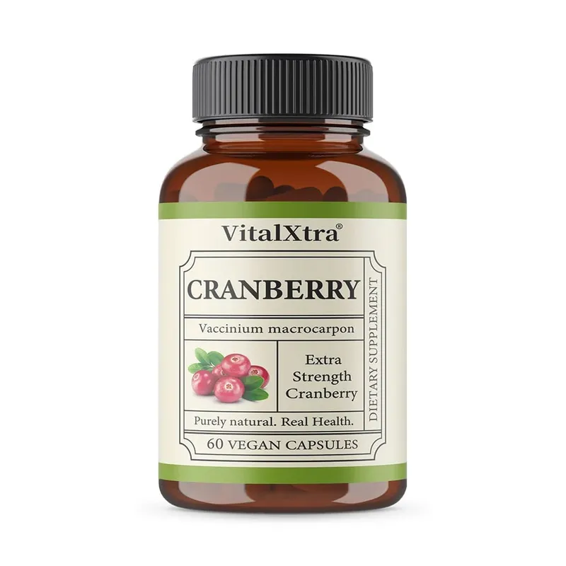 Extra Strength Cranberry Capsules - 12 500 Mg Fresh Cranberries Per Capsule Optimizes Urinary Tract Health - Vegan