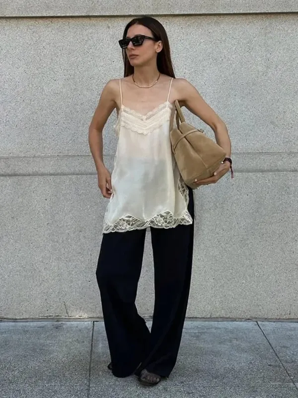 Women Solid Satin Sling Long Dress Casual Backless Sleeveless V-neck Pleated Gowns 2026 Summer Vacation Evening Party Robes