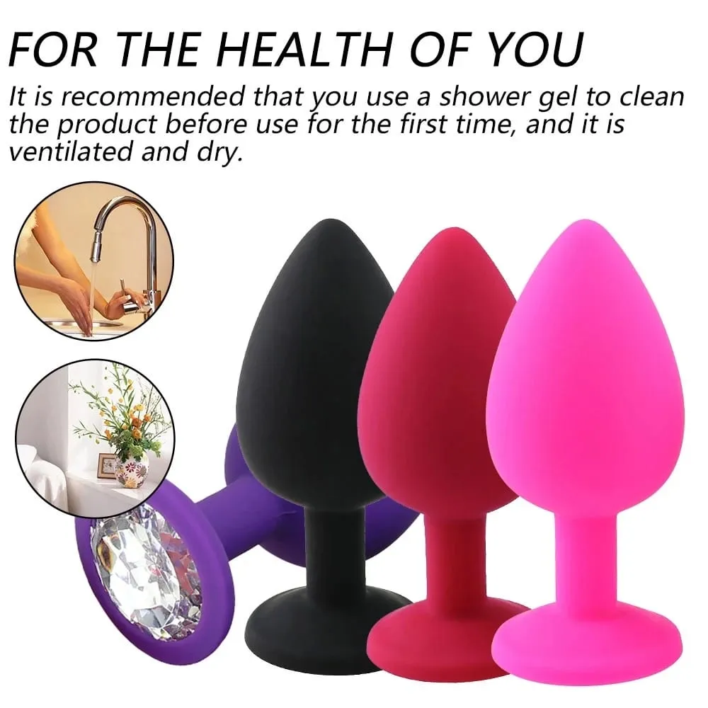 Plugue anal de silicone macio p/m/l, mini plugue erótico para bunda, brinquedo sexual para iniciantes, homens, mulheres, casais gays, estimulador de próstata, brinquedo de sexo anal — image 4