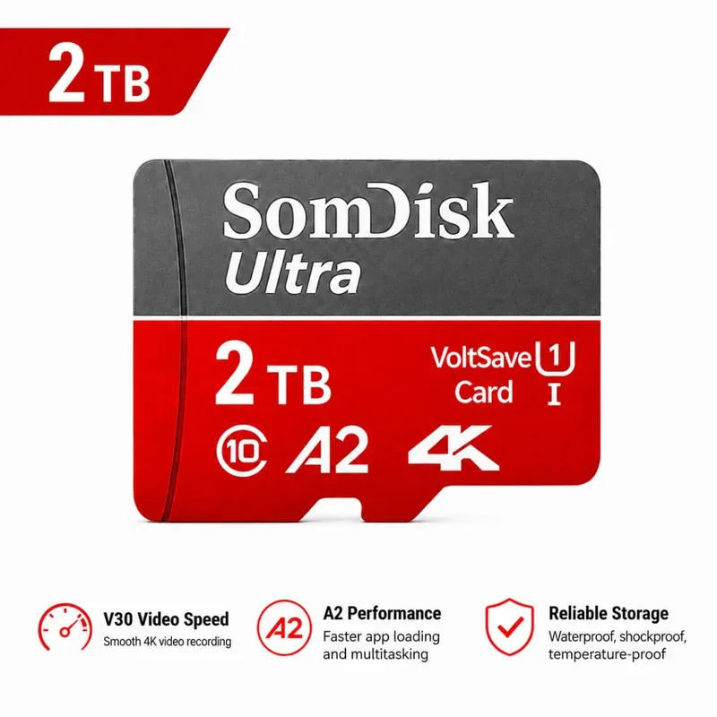 128GB Micro SD/TF Card Large Capacity Card Class10 Up To 100MB/s Waterproof Storage Card Used for Cameras/driving Recorders