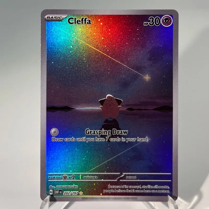 OBF PAL ASR Cards PTCG4-B EX Rainbow Ninetales Cleffa Charizard Rare Collection Battle Toys Gifts for Hobbies