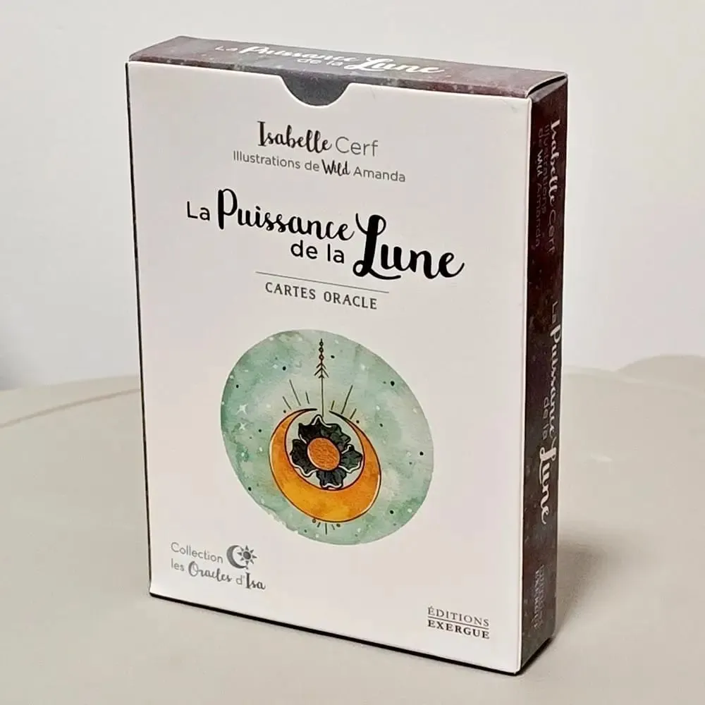 La Puissance De La Lune Oracle 42 Moon Power Cards 10.5*7.5cm in French Language for Spiritual & Emotional Guidance
