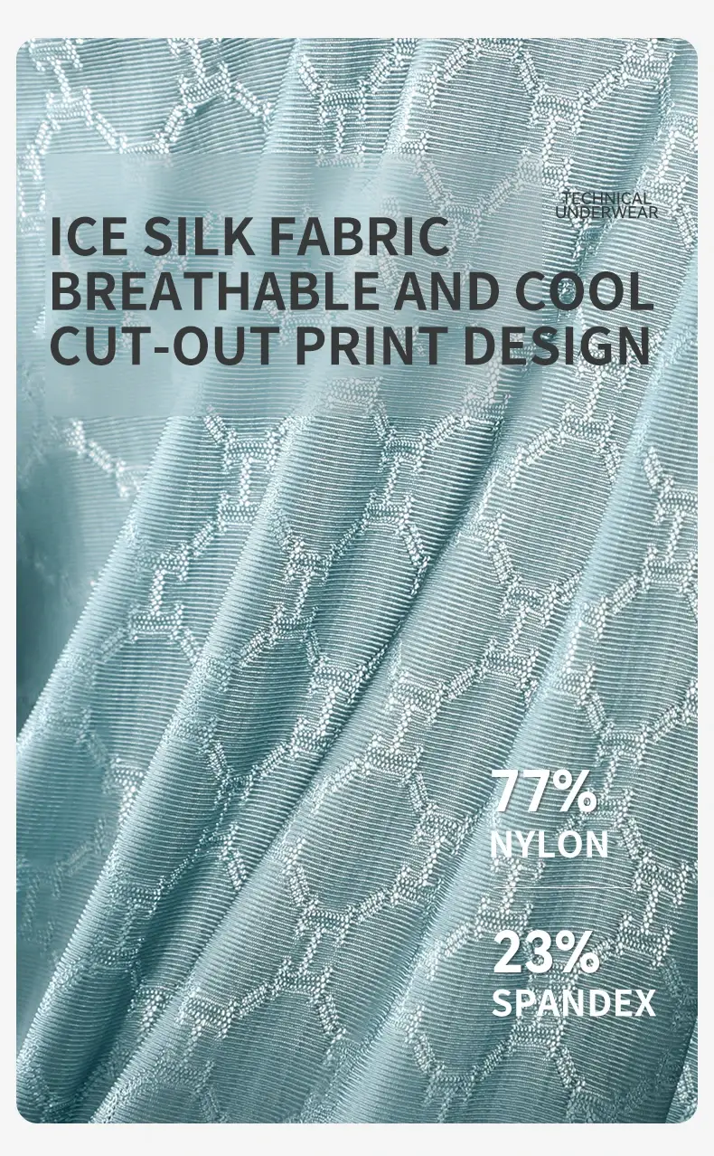 MiiOW 3 Chiếc Liền Mạch Ice Silk Nam Quần Lót Boxer Mùa Hè Lưới Thoáng Khí Quần Lót Nam Kháng Khuẩn Quần Lót Nam Võ Sĩ Quần Đùi