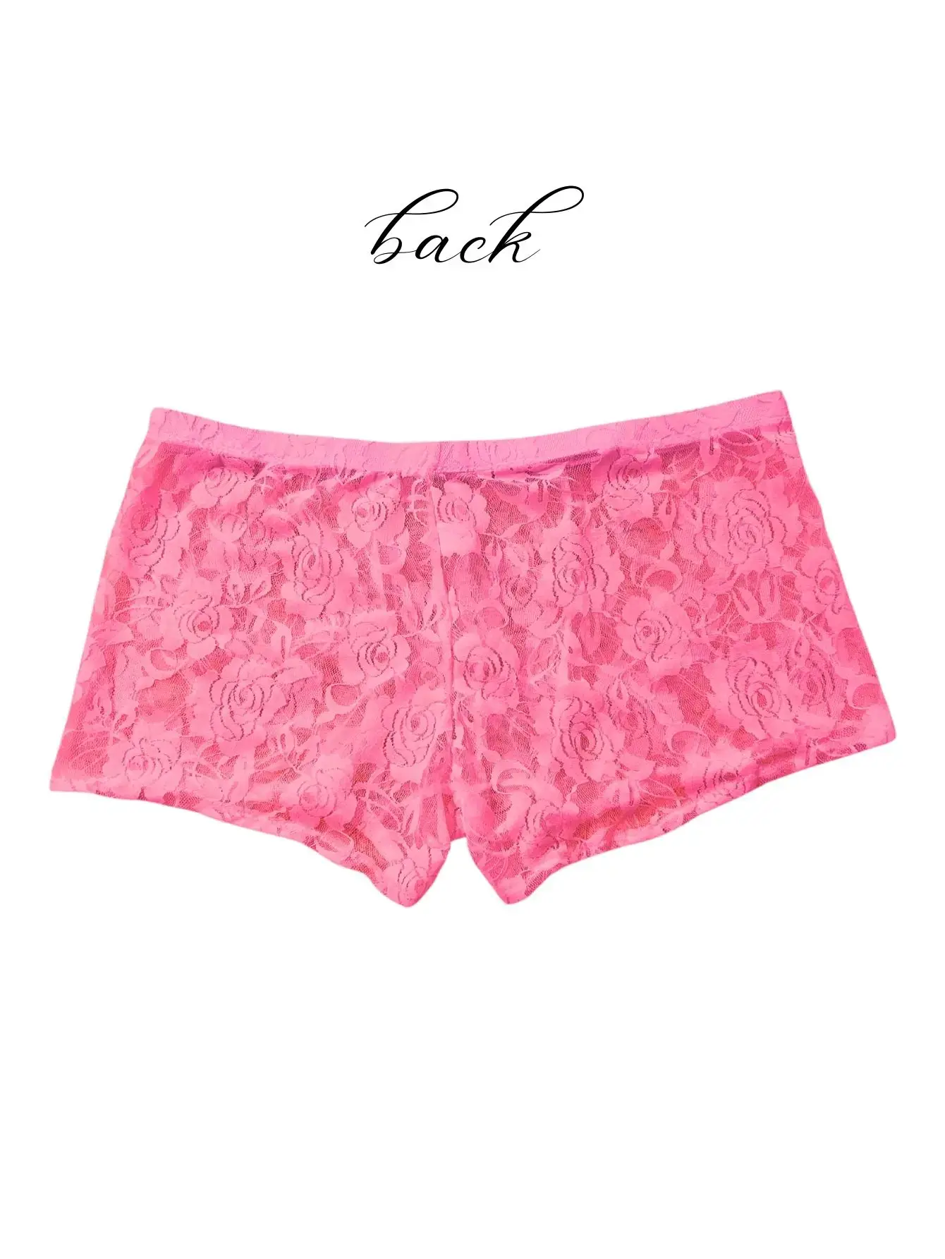 1Pc Men's Fashion New Design Sexy Lace Embroidery, High Elasticity Transparent Lace Flat Corner Underwear, Sexy, Ice Silk 3256811662670417