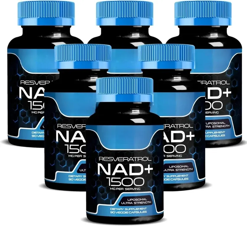 NAD+ Capsules with Resveratrol Herbal Antioxidant Supplement Support Cellular Health Energy & Anti Aging for Women Men 90pieces