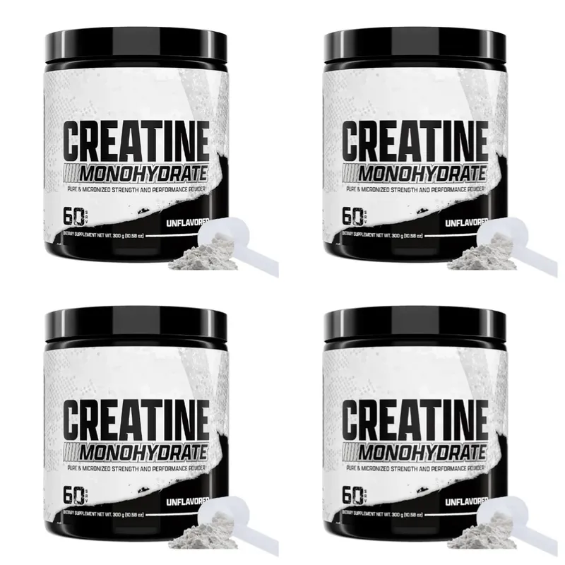 Creatine Monohydrate Powder 5g Per Serving Supports Strength Muscle Recovery Unflavored 60 Servings 300g