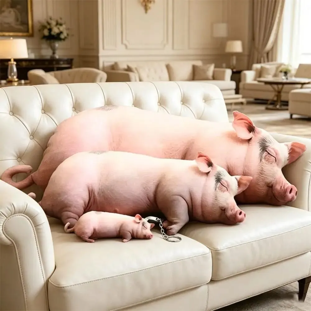Comfortable Material Animal Body Pillow PP Cotton Filled 40cm Size Animal Cushion Soft Texture Cute Design Pig Keychain For