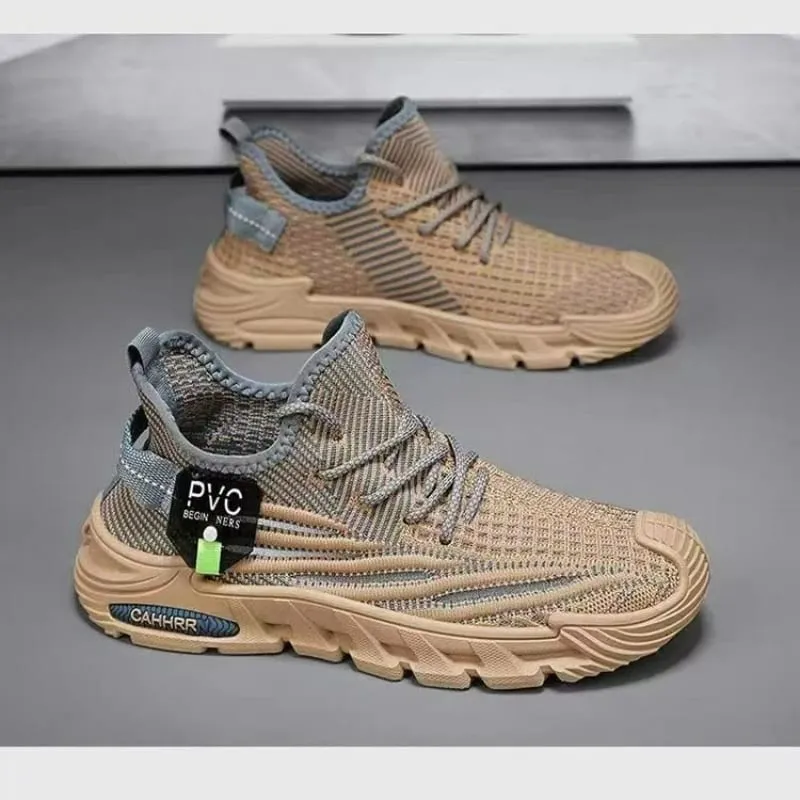 Men's Sports Shoes Breathable Mesh Thin White Shoes for Boys and Students Lightweight Casual Soft Soled Outdoor Running Shoes