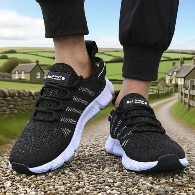 Soft Soled Running Shoes for Men Breathable Mesh Flexible Casual Sneakers Comfortable Sustainable Soles Tennis Training Shoes