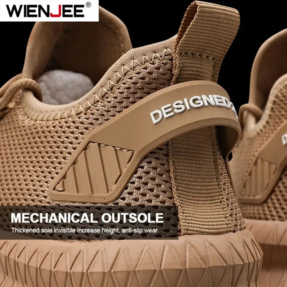 Men's Non-Slip Casual Sneakers Breathable Outdoor Jogging Training Hiking Sports Running Outdoor Weave Knit Lace Up Shoes — image 4