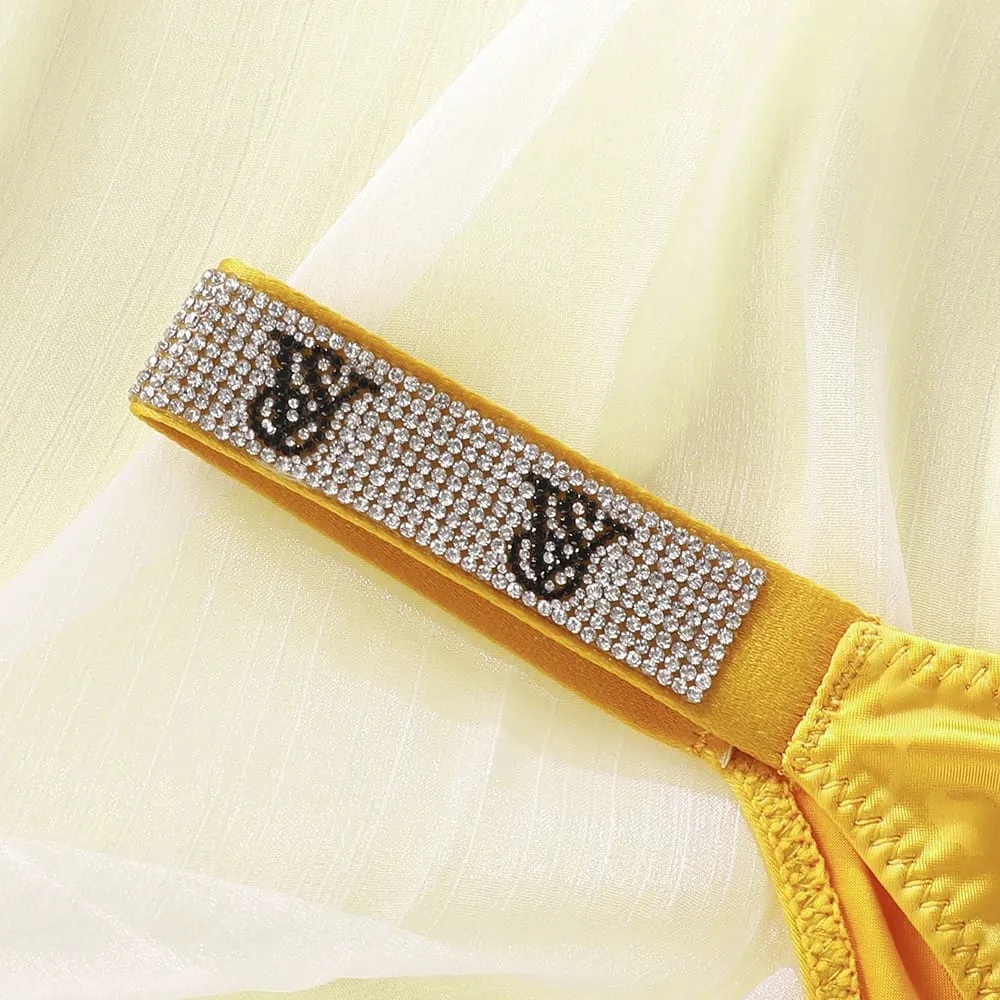 Victoria Secret Sexy Lingerie Set Very Sexy Logo Shine Strap Leopard Print Push Up Bra Shine Script Thong Panty — image 4