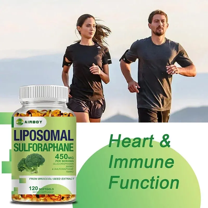 Liposomal Sulforaphane 450mg - Antioxidant Heart Supplement Immunity Boosting