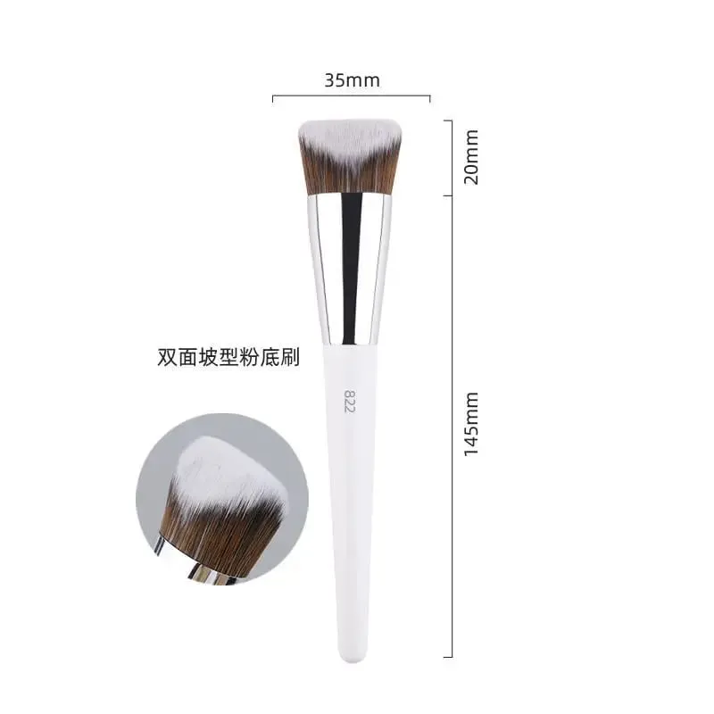 1 stk hvide pulver makeup børster 3D flydende foundation base make up børste Øjenskygge blanding Detail Face Eye Concealer Skønhedsværktøj