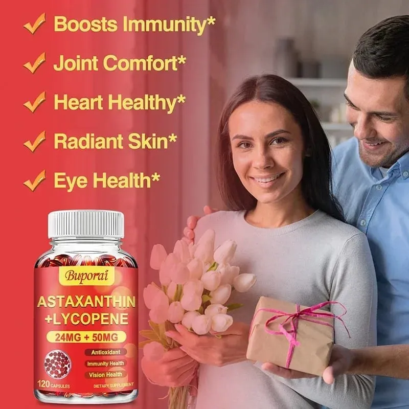 Astaxanthin + lykopenové kapsle - antioxidant podporuje vidění srdce a zdraví prostaty zlepšuje imunitu — image 4