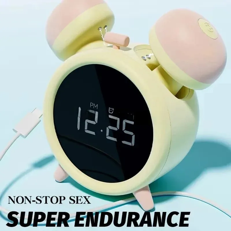 Alarm Clock Shape Creative Sucking Vibrator Clitoral Stimulator with Licking Tongue for Women Adult Sex Toy