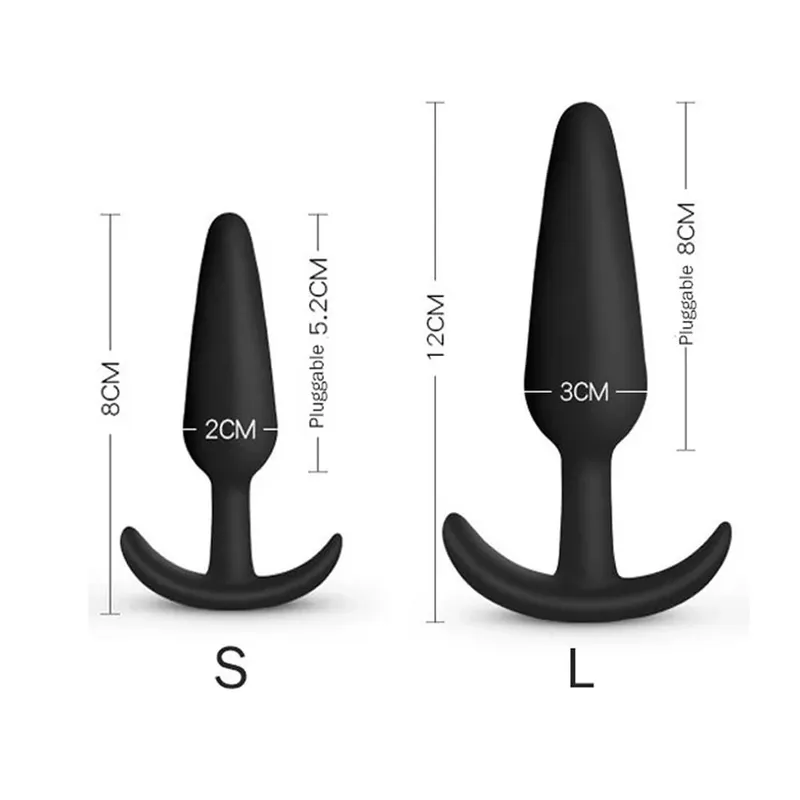 3 verschiedene Größen Analplug weiches Silikon Anal Butt Plug Stimulator Erwachsene Sexspielzeug für Männer/Frauen Prostata-Massagegerät Analtrainer