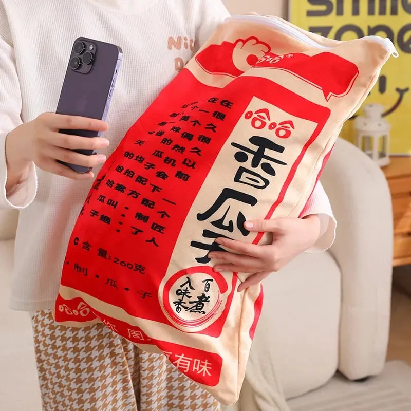 Sac chinois de Simulation de taille géante, jouets en peluche de graines de Melon, oreiller doux et apaisant, matelas pour enfants, jouets amusants en famille, nouvelle collection — image 6