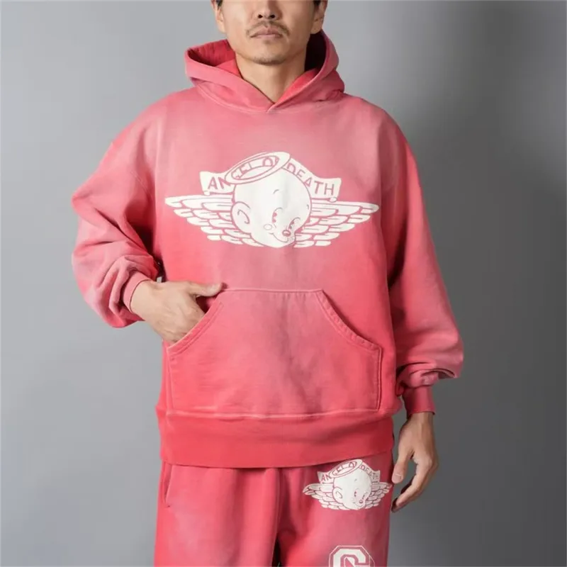 26SS SAINT OF MICHAEL Mxxxxxx BABY MICHAEL HOODIE Printed Distressed Long Sleeve Hooded Sweatshirt Cotton Hoodies For Men
