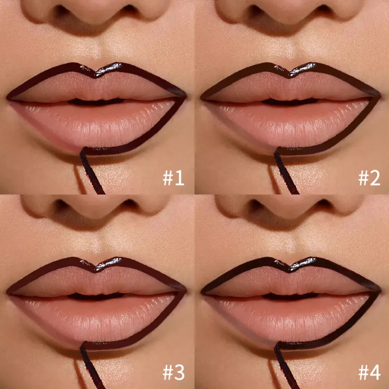 Lápis delineador labial descascável, mancha labial, tatuagem, longa duração, fosco, à prova d'água, transferência de manchas, cosmético labial, presente de natal