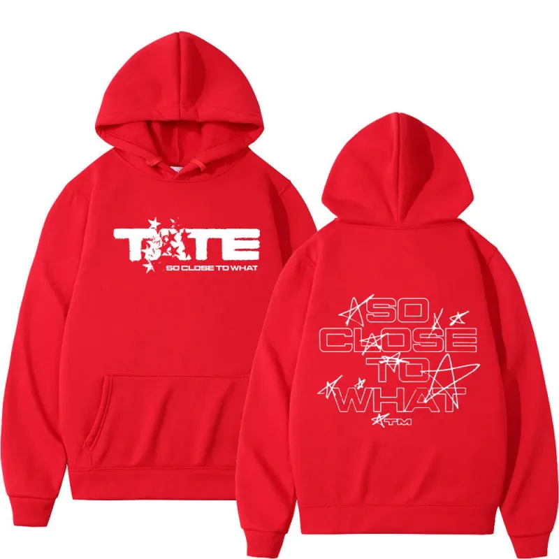 26Men Women Clothing Long Sleeve Hooded Sweatshirts Tate McRae So Close To What Album Hoodies Fleece Vintage Oversized Pullovers