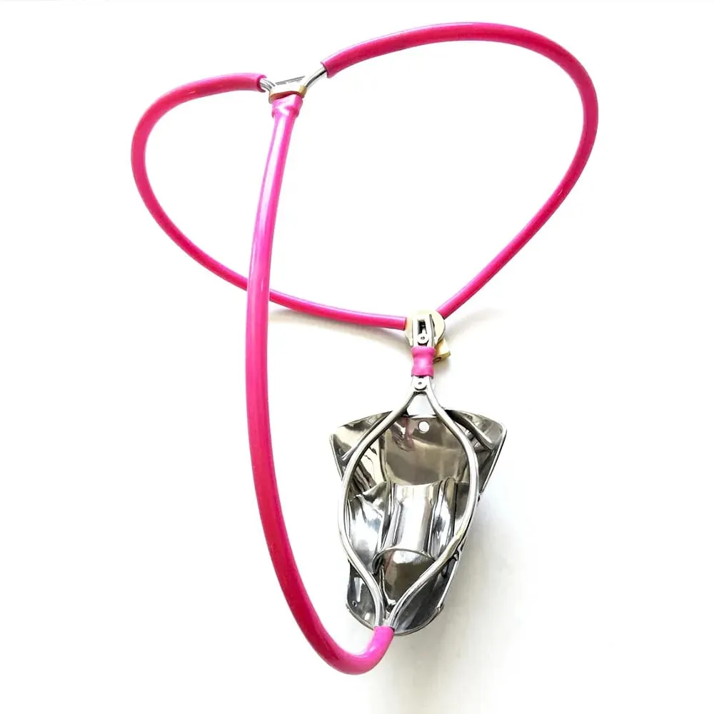 Men's red makeup invisible chastity belt chastity lock adult sex toy anti infidelity anti masturbation chastity lock — image 4