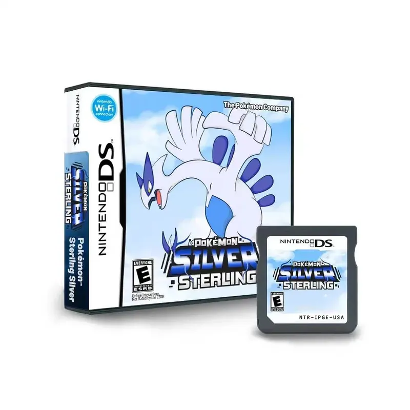 Anime Pokemon Series NDS Game Cartridge Video Game Console Moemon Silver Yellow KAIZO MoonBlack2 Hobby Collection Gifts Toys