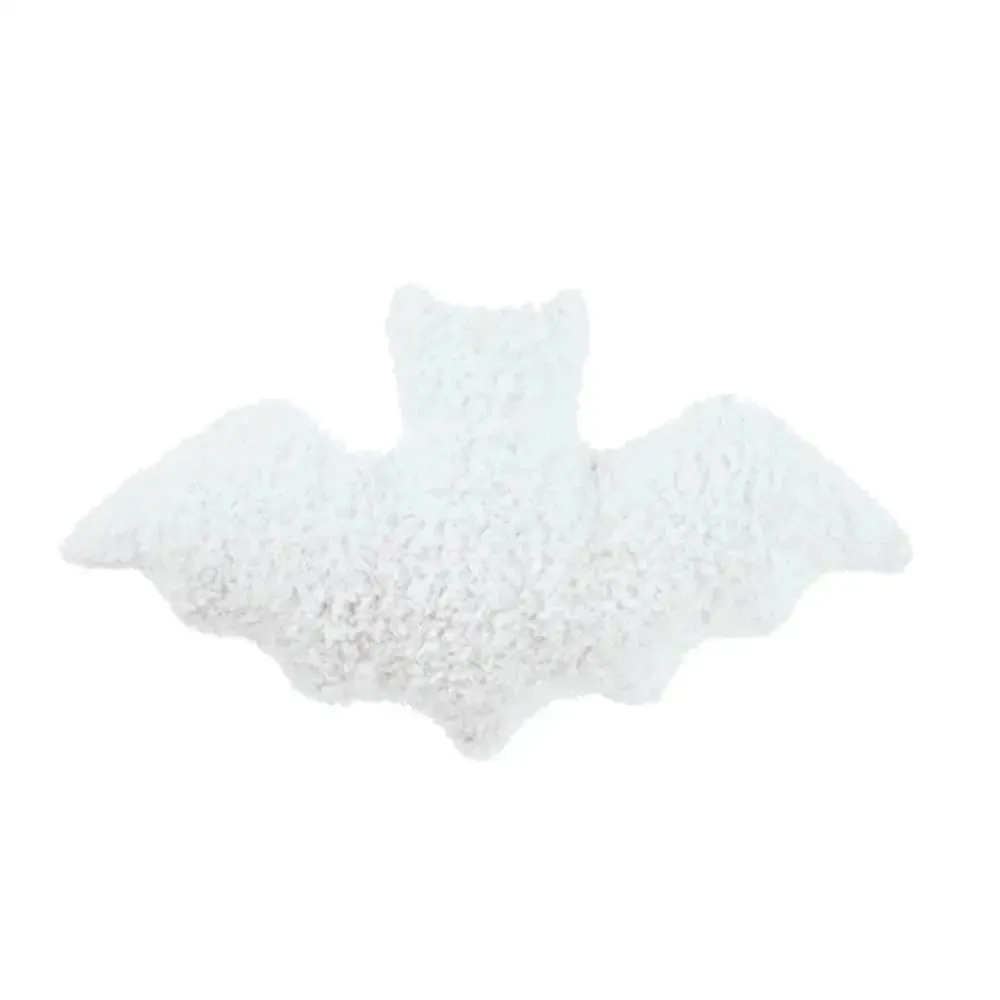 Material Bat Pillow Black White Brown Soft Fabric Bat Modeling Pillow Halloween Theme Gothic Bat Halloween Decoration