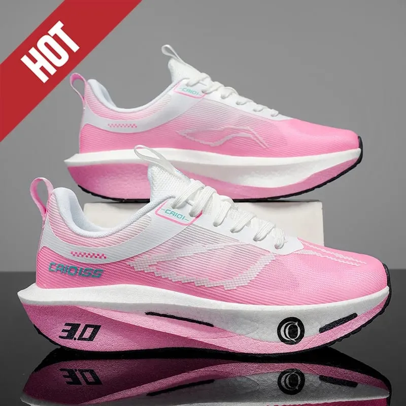 Running Shoes Carbon Board Marathon Cushion Men Sports Breathable Lightweight Women Comfortable Athletic Nonskid Sneakers Casual