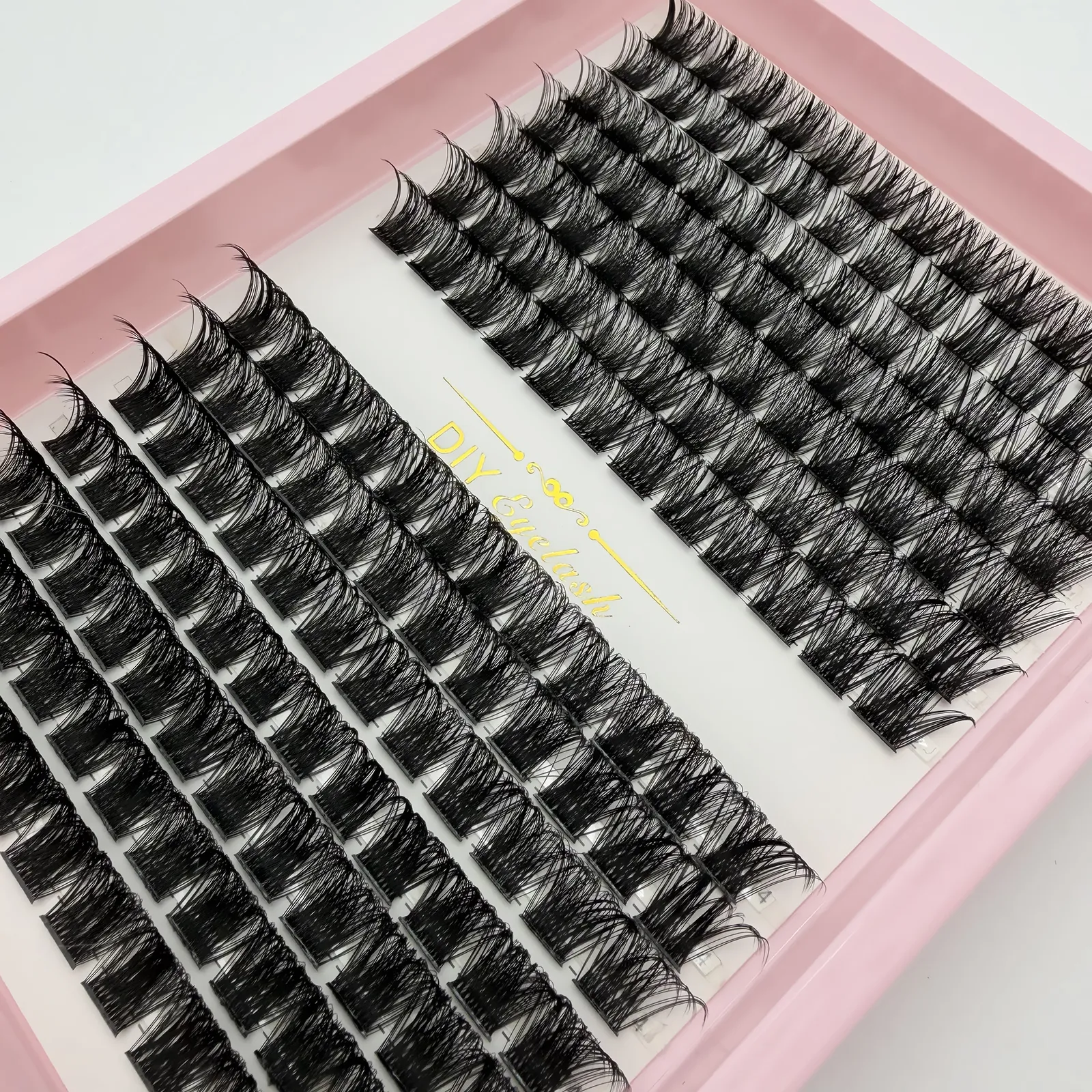 D Curl Lash Clusters Mixed Fluffy DIY Eyelash Extensions Natural Look Reusable Individual False Lashes For Daily Eye Makeup