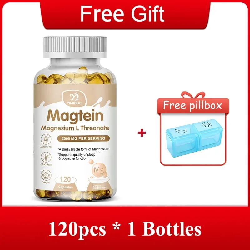 Pure Magtein Magnesium L-Threonate Capsules for Improves Sleep Quality & Cognitive Performance Reduces Anxiety & Neuro Health