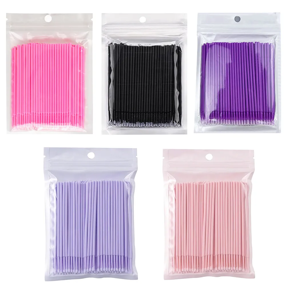 300/2000pcs MicroBrush Eyelash Cleaning Brush Lash Extension Individua Tools For Eyelashes Removing Swab Micro Makeup Brushes