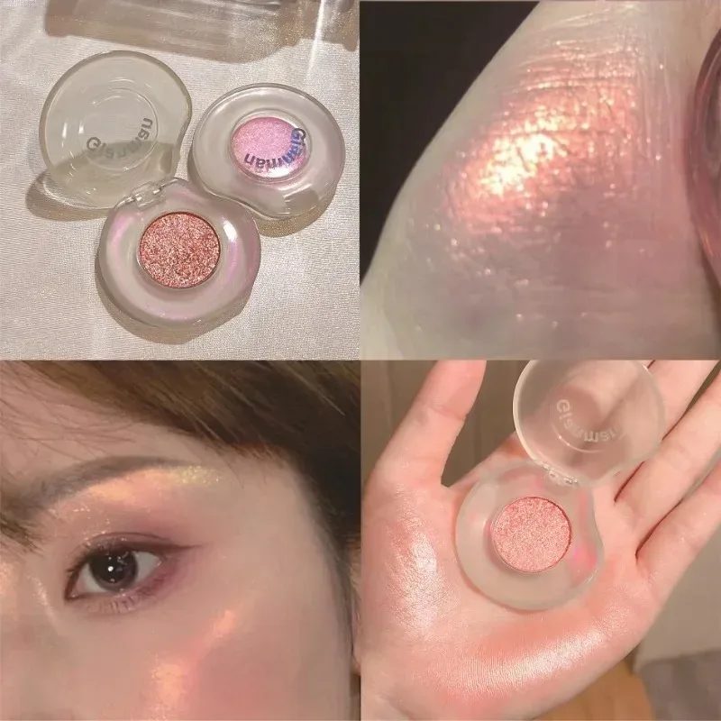 Diamond Chameleon Highlighter Contouring Palette Pearl Flash Discoloration Highgloss Sequin Sparkling Gradient Eye Shadow Makeup