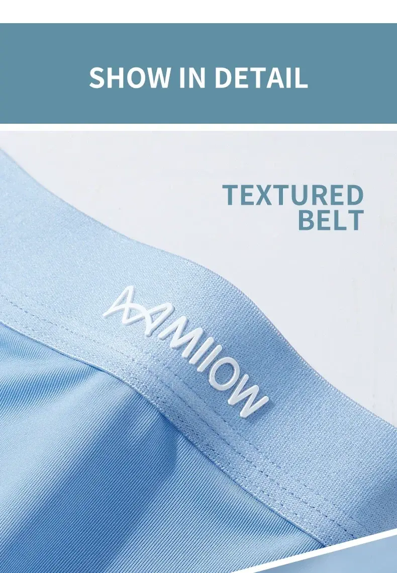 MiiOW 3Pcs Thin Ice Silk Men Boxershorts Graphene Antibacterial Man Underwear Breathable Men's Panties Mens Boxers Briefs Trunks