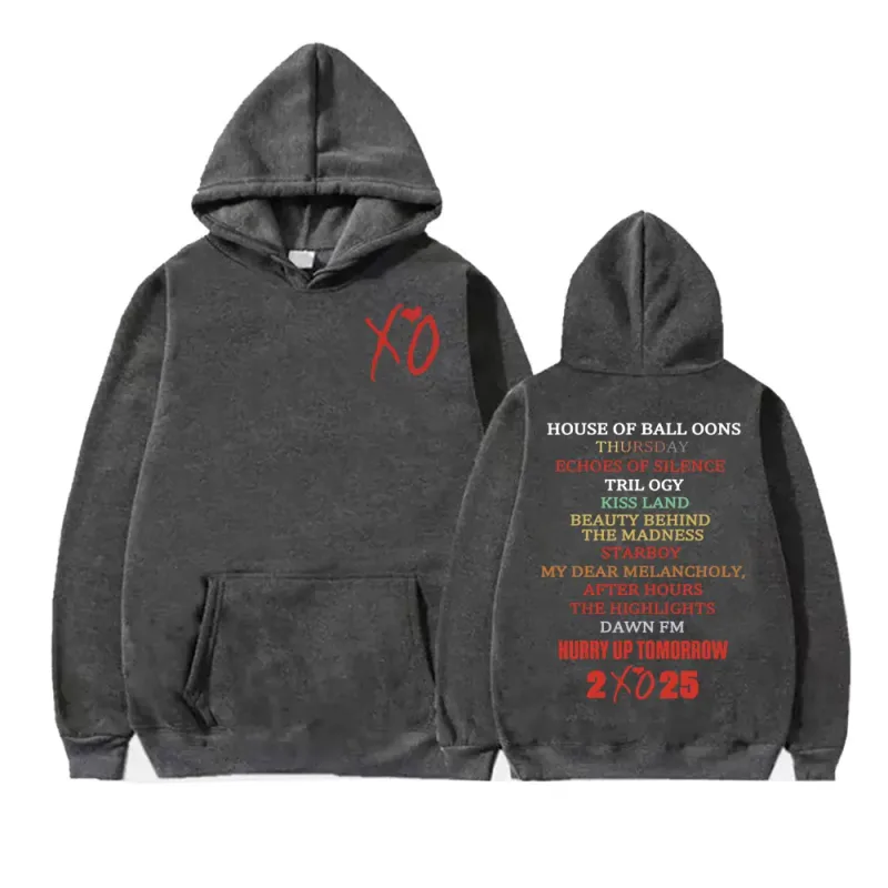The Weeknd After Hours Album 2025 Print Hoodies Men's Clothing Fashion Hip Hop Street Sweatshirt Fleece Comfort Oversized Hooded