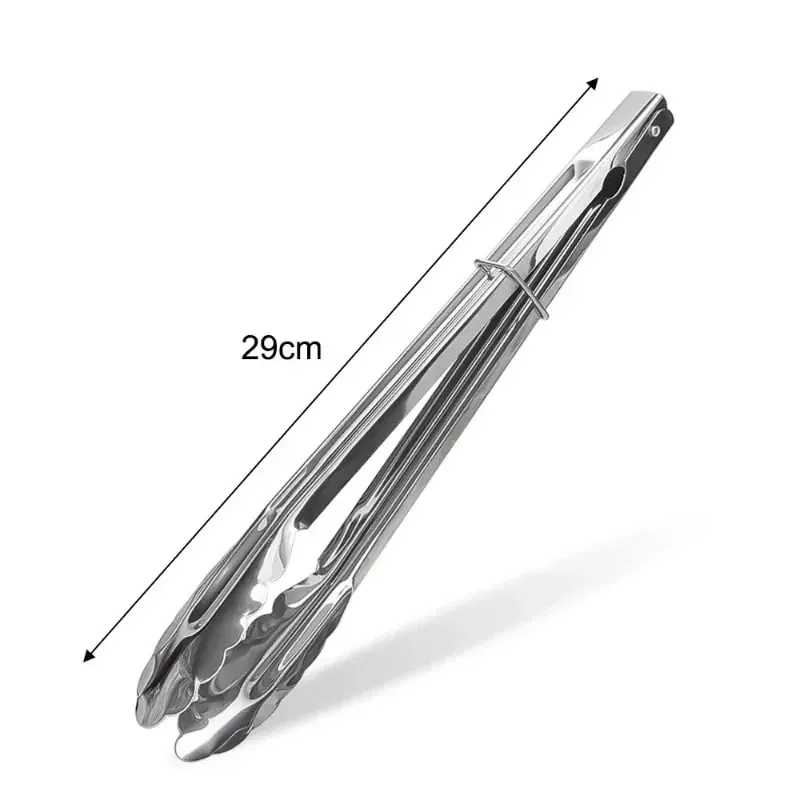 Stainless Steel Food Tongs Food Grade Meat Steak Barbecue Tong Multi-size Non Slip Long Handle Bread Clips Kitchen Cooking Tools